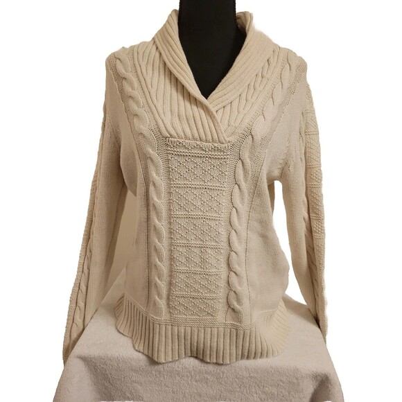 Chaps Sweaters - Chaps Denim Womens Large Cottagecore Sweater Mostly Cotton (Chest 39 X 24 Long)